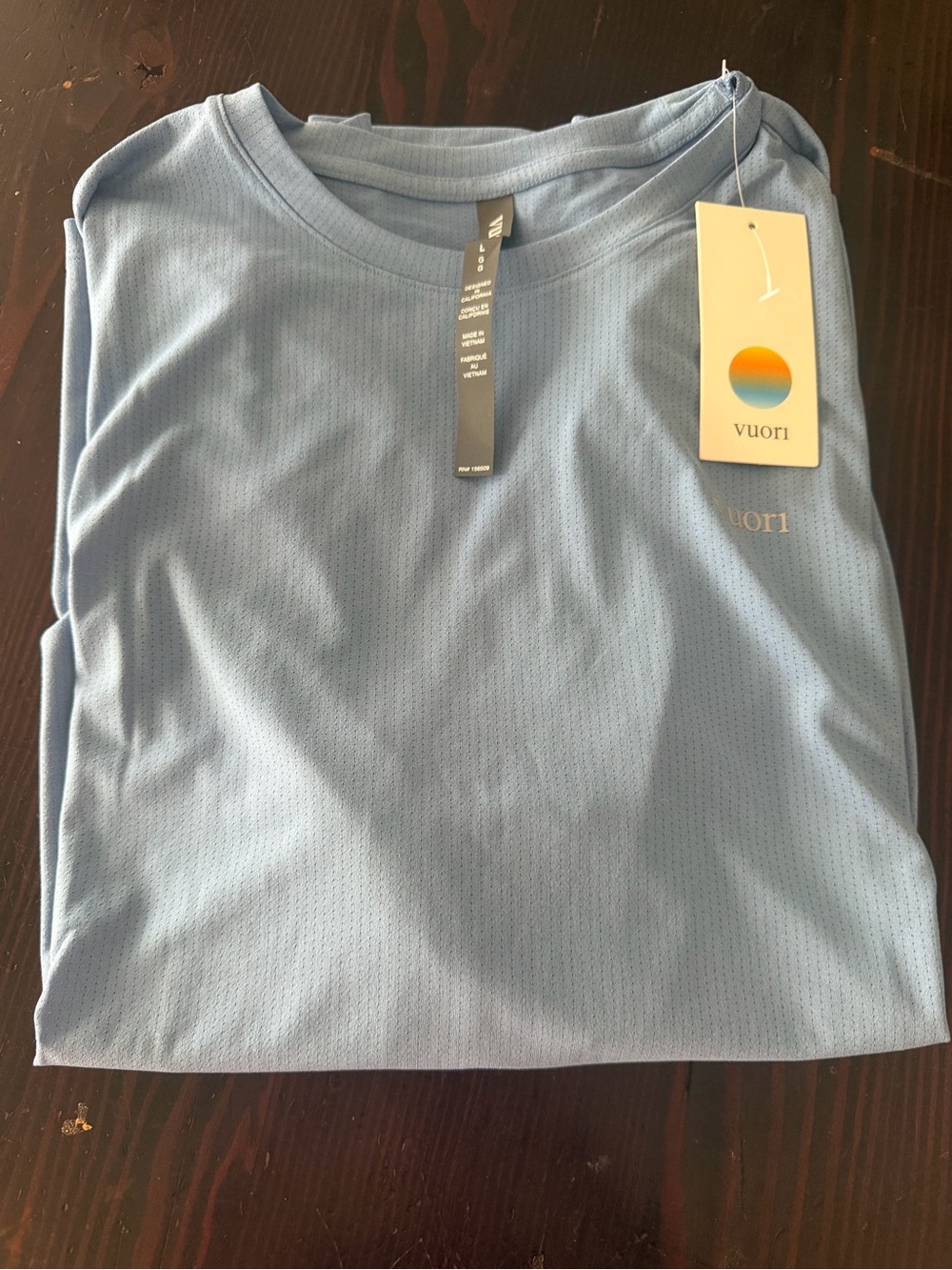 Vuori Men’s Light Blue NWT Performance Crew Shirt Large